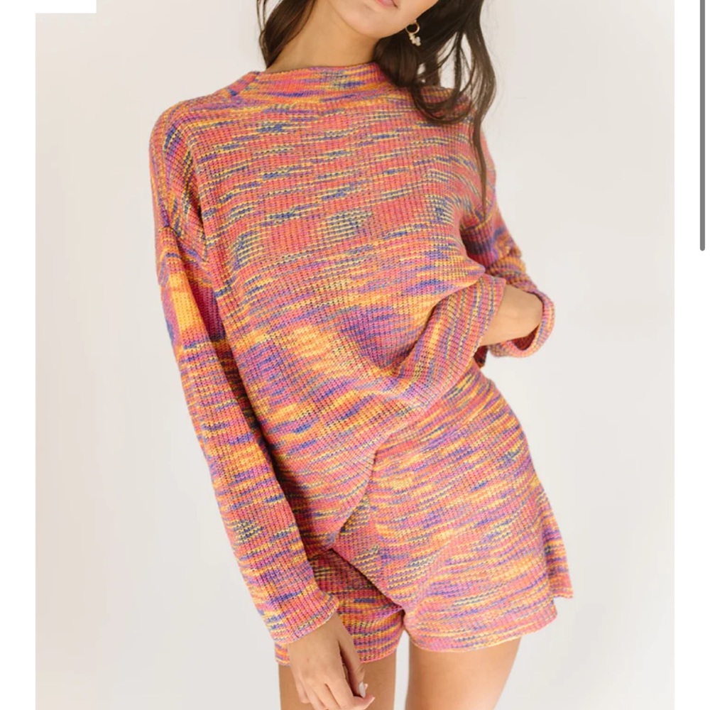 Space dyed sweater set